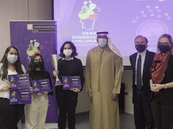Dewa business cup challenge winners honoured at Curtin University Dubai