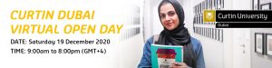 Curtin Dubai Virtual Open Day – December 2020
