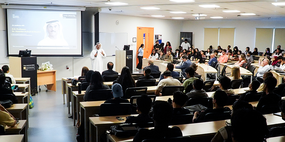 Image for H.E. Professor Dr Abdallah Belhaif Al Nuaimi delivers inaugural address for Curtin Dubai’s Distinguished Speaker Series 